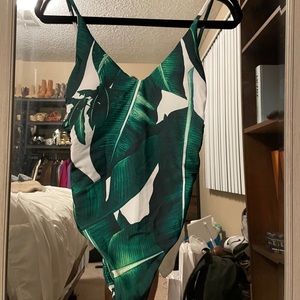 NEVER WORN SHEIN Palm Tree one piece bathing suit